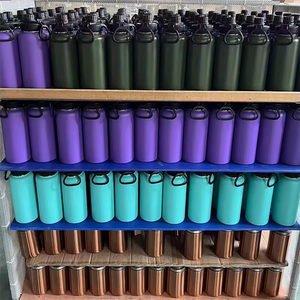 Business Gift <b>Large</b> 40oz Double Wall Insulated Stainless Steel Travel Sports <b>Flask</b> Water Bottle With Spout Lid and Handle - Product Image 5