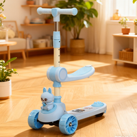 Trottinette pour enfants pliable et portable à 3 roues, guidon réglable en hauteur, corps robuste, trottinette pour enfants de 3 à 10 ans, filles et garçons
