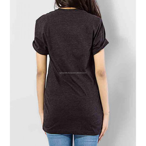 Camisetas de algodón de manga corta con cuello redondo para mujer, material de alta calidad, servicio de impresión personalizado, informal - Product Image 3