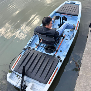 Kayak monoplace de 10 pieds, type sit-on-top, pour la pêche, avec aileron, bateau à rames, canoë marin motorisé avec moteur et propulsion LLDPE - Product Image 4