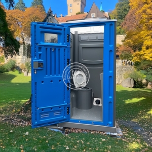 Unité de toilettes mobiles de luxe au design moderne en acier, avec climatisation, préfabriquée en fibre de verre, pour événements extérieurs, remorque WC portable - Product Image 4