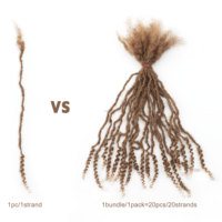 30 #0.2cm di serrature a prezzo di fabbrica Naturels temo Locs capelli umani Naturels interlocchi per capelli Interlocs estensione Locs con estremità ricci