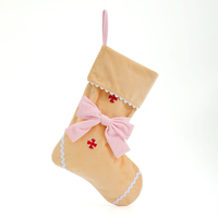 Toptan Noel Şömine Süsleri Şeker Çantaları Polyester Fırfırlı Çocuklar İçin Noel Hediye Çorapları