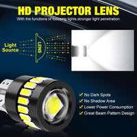 Nouvelle ampoule LED T10 pour voiture, 3014 18 SMD avec lentille, décodeur de lampe de voiture, adaptée pour l'éclairage de plaque d'immatriculation et l'éclairage des instruments
