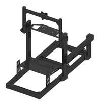 Simulateur de course en aluminium anodisé noir 4080, cadre personnalisé avec plaques de montage pour volant et pédales pour jeux de course en intérieur