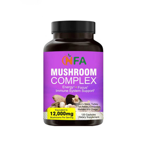 OEM ขายส่งแคปซูลสารสกัดจากเห็ดคุณภาพสูง ช่วยเสริมภูมิคุ้มกัน บำรุงสมอง ช่วยเพิ่มความจำและสมาธิ - Product Image 1