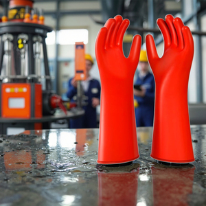 Nhà Máy Bán Buôn Điện Áp Cao Cách Điện Găng Tay Thế Hệ Chống Điện Không Thấm Nước Chịu Mài Mòn Cao Su Thợ Điện Làm Việc - Product Image 2
