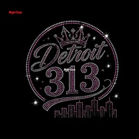 Transferts de strass personnalisés Detroit 313 – Conception sur mesure en usine