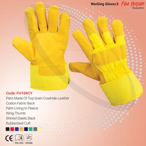Guantes de cuero de vaca de grano superior aprobados por ANSI de Pakistán y guantes de mano Canadian Rigger para uso en el trabajo guantes de trabajo - Product Image 6