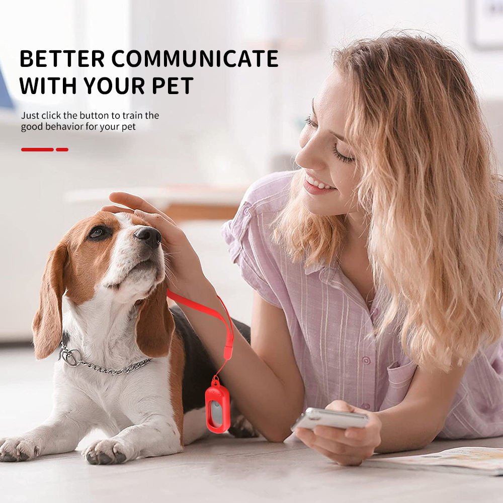 A Mazon Top Seller Pet Accessory Wholesale Custom logo Sound Stop Barking Training Whistle Round Dog Clicker