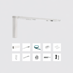 Rail de rideau motorisé intelligent <span class=keywords><strong>Tuya</strong></span> WiFi en aluminium avec télécommande et commande vocale pour l'automatisation de la maison et du salon - Product Image 4