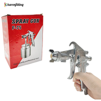 Aksesori Pistol Semprot HVLP F-75 Pistol Semprot Daya Tinggi dengan Nosel 1.5mm, Wadah 400ml, Konstruksi Tahan Lama, Bahan Paduan Logam