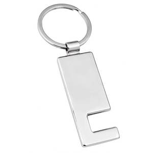Llavero Metálico con Soporte para Teléfono, Diseño Rectangular, Acabado Plateado, Accesorio para Llaves - Product Image 1