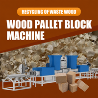 Machine automatique CNC robuste pour blocs de palettes, haute capacité, pour blocs de sciure de bois, certifiée CE pour blocs de bois compressé