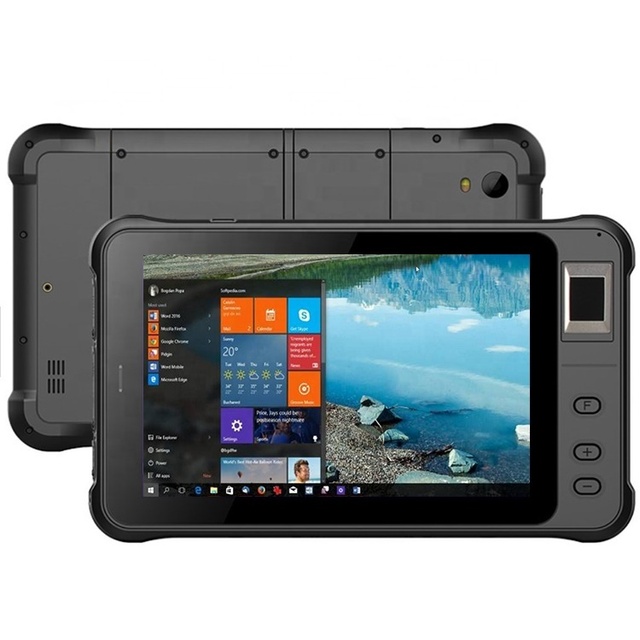 GENZO 7 Inch 1000 Nits Rugged Tablet Win-dows 10 Industrial Tablet With Fingerprint and RFIDUHF Barcode Scanner