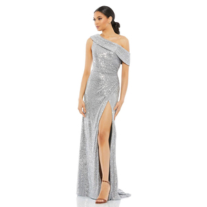 Vestido de noche largo con lentejuelas y silueta de sirena, elegante y sexy para mujer, con abertura alta, ideal para fiestas de graduación. - Product Image 6