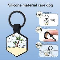 Étiquette personnalisée en silicone pour chien, double face gravée avec code QR, puce NFC, étanche, silencieuse, durable, nom personnalisé