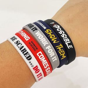 Pulseras de Silicona al por Mayor en Stock, Pulseras de Silicona Personalizadas con Frases Inspiradoras: Correa de Silicona, Brazalete de Goma - Product Image 5