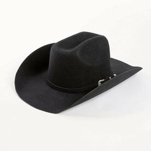 OEM Manufacturer Custom Unisex Chapeau Classic Hat Western Vintage 100% Wool Cowboy Fedora Hats Wholesale Cattleman Cowboy Hat - Product Image 2