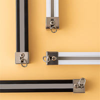Kit de rail de rideau métallique moderne silencieux, glissière droite et fluide, fixation murale ou plafond, longueur personnalisable en usine, vente en gros