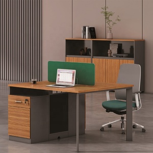 Partizione legno mobili per ufficio ufficio ufficio scrivania condivisa Open Space due posti insegnante Computer tavolo di lavoro per l'ufficio della scuola - Product Image 2