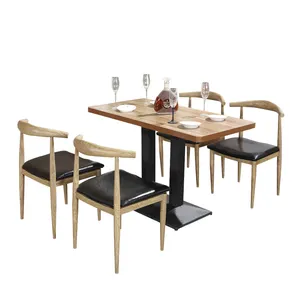 wholesale metal new design fast food restaurant dining tables and chairs