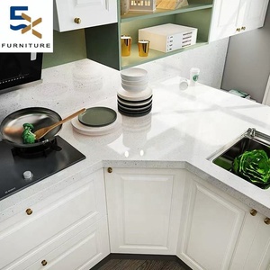 Erxi Miễn phí thiết kế tủ bếp tùy chỉnh với mặt bàn đá thạch anh kiểu mở cho cải tạo nhà bếp hình chữ L mở tổng thể - Product Image 1