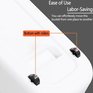 Seau pliant multifonctionnel en PP et silicone pour serpillière domestique, portable et d'extérieur, vente en gros - Product Image 4