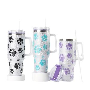 40oz 304 Acier inoxydable Isolation thermique Portable Car Cup Logo Design Style avec perceuse Poignée de griffe de chien pour la rentrée des classes - Product Image 5