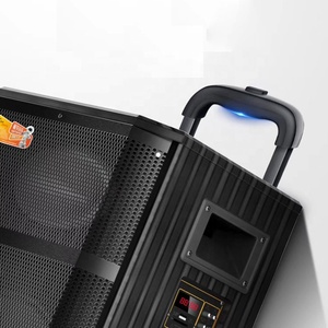 Công Suất Cao Loa Không Dây Mini Bằng Gỗ Xe Đẩy Di Động Hoạt Động Dòng Mảng Âm Thanh Loa 15 ''Gỗ Xe Đẩy Khuếch Đại - Product Image 4