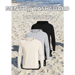 Rashguard BJJ MMA pour enfants et hommes, manches longues, compression, UPF50+, imperméable, séchage rapide, spandex, anti-déchirure, pour grappling sans kimono - Product Image 2
