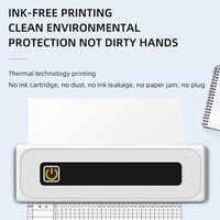Printer termal Mini, Printer foto kertas A4 dari ponsel, Printer dokumen nirkabel untuk kantor A4Printer