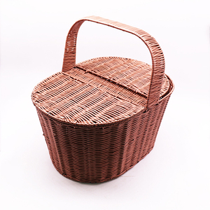 Chất Lượng Cao Giá Rẻ Wicker Nhựa Mây Tự Nhiên Lưu Trữ Bền Tay Dệt Xử Lý Giỏ - Product Image 2