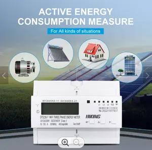 3 Phase 80A HIKING Tuya WIFI Smart Bidirectional Energy Meter Timer Power Consumption Monitor KWh Meter SMART LIFE APP