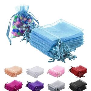 Reliable Shipping Organza Bags Bulk <b>Drawstring</b> Sheer Fabric <b>Pouches</b> Jewelry Packaging Wedding Party Christmas Favor Bags RTS - Product Image 1