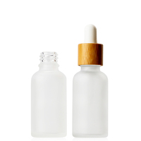 Botol Tetes Kaca Minyak Esensial Beku 100Ml dengan Tutup Bambu