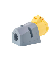 Prise industrielle CEE jaune 32A 110V 2P+E 3 broches à montage en surface pour chantier et industrie