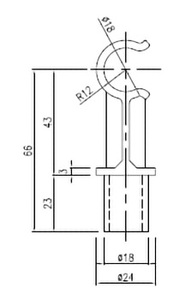 Kansaikako P43-002 <b>Pipe</b>-Attached Support Arm PVC Plastic <b>Pipe</b> Holder <b>Stand</b> for Supporting Lightweight <b>Pipes</b> - Product Image 6