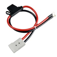 Câble de batterie à connecteur rapide M8 à courant élevé 50A avec conducteur en cuivre pur pour la charge de véhicules, câble de batterie positif