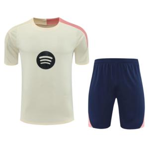 Conjunto de Camiseta y Pantalones Cortos de Entrenamiento de Fútbol para Hombre <span class=keywords><strong>Barcelona</strong></span>, Secado Rápido, Traje Deportivo de Fútbol Personalizable - Product Image 1