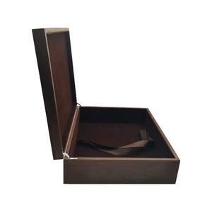 Walnut Wood Veneer Storage Box 38.5x31x10.2cm Rectangular Candy Snack Gift Box With Engraving Option - Product Image 3