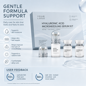 Sérum Microneedle Hydratant en Profondeur Anti-Âge Réparateur de Barrière Cutanée pour Tous Types de Peaux, Marque Privée OEM, Kit de Sérum Microneedle à l'Acide Hyaluronique - Product Image 3