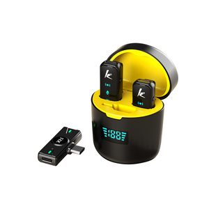 Xách tay 2.4G không dây Lavalier Microphone điều chế kỹ thuật số âm thanh <span class=keywords><strong>video</strong></span> ve áo Mic cho khách máy ảnh di động - Product Image 6