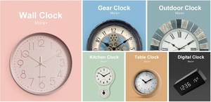 12-Inch Custom Wall Clock ABS <b>Plastic</b> Round Quartz with Printed Face Battery Operated for Home Decoration Sweep Movement - Product Image 4
