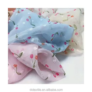 Manufacturer direct 75D polyester printed chiffon printed fabric saree for women's underwear, dress