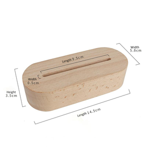 Base <span class=keywords><strong>de</strong></span> <span class=keywords><strong>Madera</strong></span> <span class=keywords><strong>de</strong></span> <span class=keywords><strong>Haya</strong></span> Ovalada para Lámpara LED con Luz Cálida, Venta al Por Mayor - Product Image 1