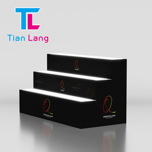 Venta al por mayor de 6 pies de diseño personalizado LED retroiluminado de aluminio SEG Step Table Fashion Trade Fair Display Stand Publicidad Exhibición Contadores - Product Image 4