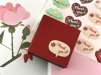 Autocollant personnalisé en papier avec logo imprimé, résistant à l'eau, pour cartes de remerciement, idéal pour les petites entreprises