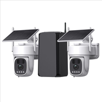 Système de Caméras Solaires 3MP pour Maison, Kit 2 Caméras Extérieures WiFi, Ensemble de Caméras de Sécurité Solaires avec Audio Bidirectionnel, Sans Frais, Toujours Gratuit ST-WRK02