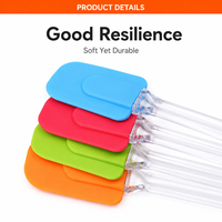 Spatule en silicone grande taille avec logo personnalisé, résistante à la chaleur, de qualité alimentaire, tête détachable, grattoir à crème et beurre, outil de décoration pour pâtisserie